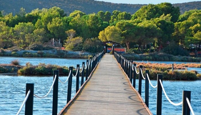 Bravo Porto Pino pontile di legno