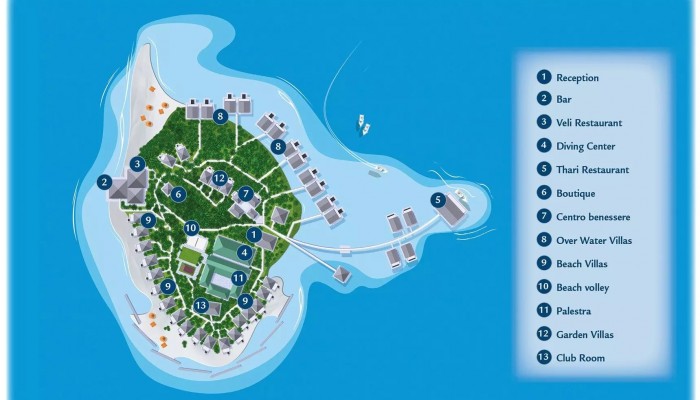 mappa villaggio Veraclub Gangehi Island Resort & Spa